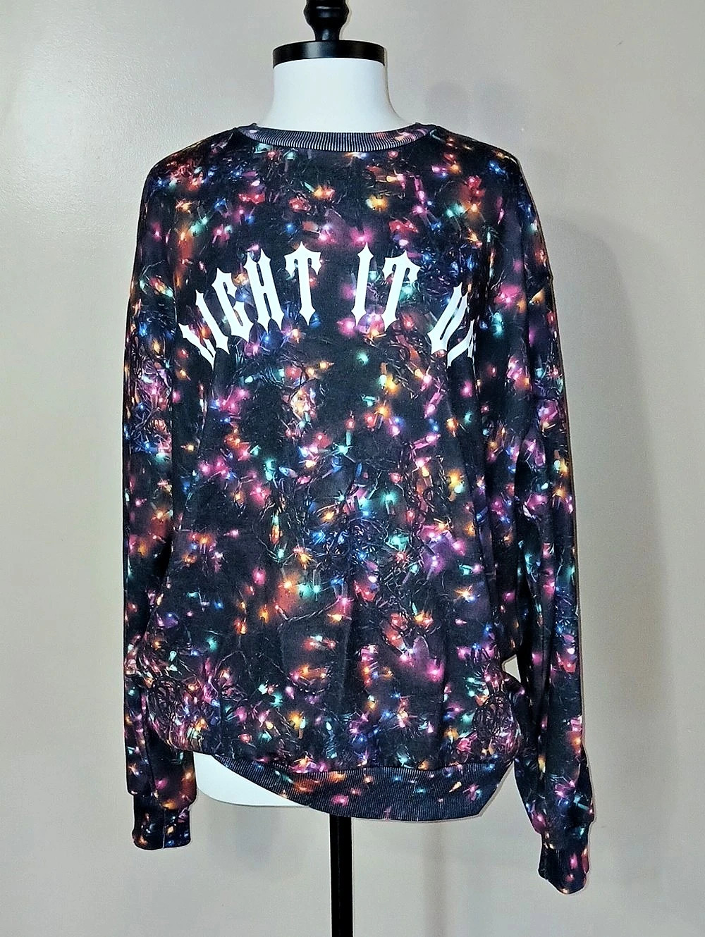 Christmas Sweater Covered In Christmas Lights.